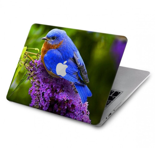 S1565 Oiseau bleu de bonheur Bleu Oiseau Etui Coque Housse pour MacBook Pro 14 M1-M5 A2442,A2779,A2992,A2918,A3112,A3185,A3401,A3434,A3112