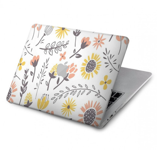 S2354 Motif pastel Fleurs Etui Coque Housse pour MacBook Pro 14 M1,M2,M3 (2021,2023) - A2442, A2779, A2992, A2918