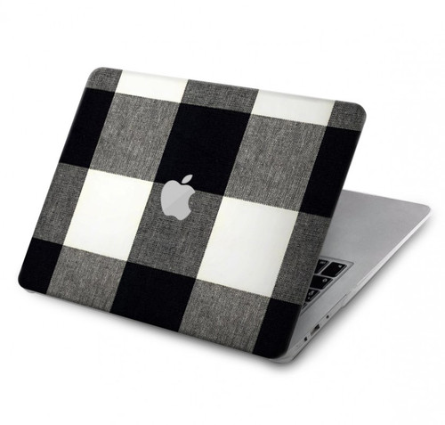 S2842 Noir et blanc Buffle motif de vérification Etui Coque Housse pour MacBook Pro 14 M1,M2,M3 (2021,2023) - A2442, A2779, A2992, A2918