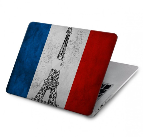 S2859 Drapeau France millésimé Tour Eiffel Etui Coque Housse pour MacBook Pro 14 M1,M2,M3 (2021,2023) - A2442, A2779, A2992, A2918