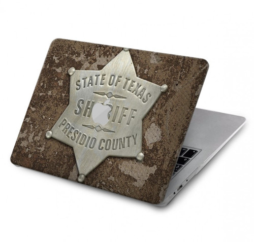 S2868 Texas Presidio shérif du comté Badge Etui Coque Housse pour MacBook Pro 14 M1,M2,M3 (2021,2023) - A2442, A2779, A2992, A2918