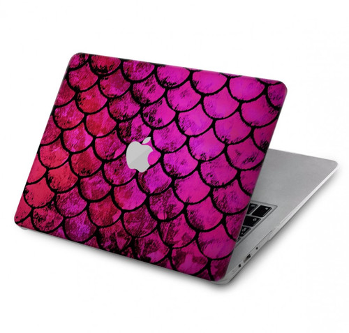 S3051 Rose Sirène écailles de poisson Etui Coque Housse pour MacBook Pro 14 M1,M2,M3 (2021,2023) - A2442, A2779, A2992, A2918