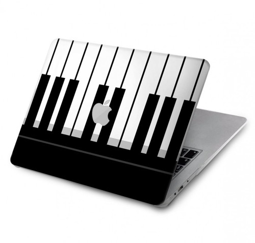 S3078 Noir et blanc Clavier de piano Etui Coque Housse pour MacBook Pro 14 M1-M5 A2442,A2779,A2992,A2918,A3112,A3185,A3401,A3434,A3112