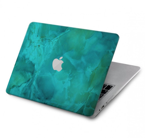 S3147 Aqua Marbre Pierre Etui Coque Housse pour MacBook Pro 14 M1-M5 A2442,A2779,A2992,A2918,A3112,A3185,A3401,A3434,A3112