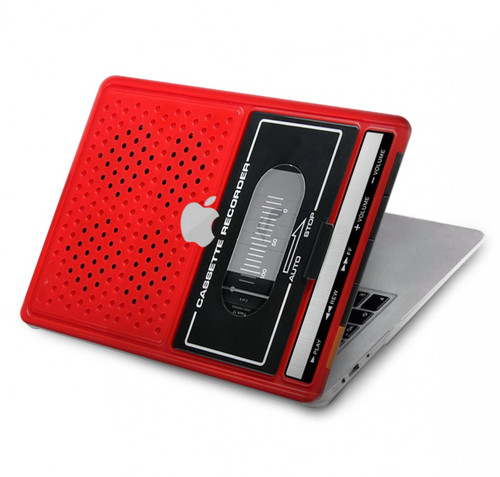 S3204 Rouge Cassette Recorder graphique Etui Coque Housse pour MacBook Pro 14 M1-M5 A2442,A2779,A2992,A2918,A3112,A3185,A3401,A3434,A3112