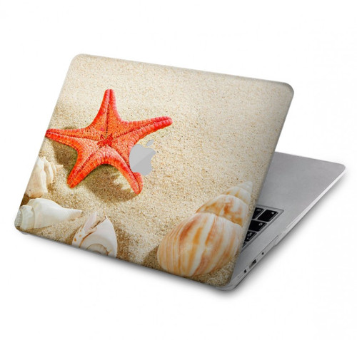 S3212 Coquilles de mer Étoile de mer Plage Etui Coque Housse pour MacBook Pro 14 M1,M2,M3 (2021,2023) - A2442, A2779, A2992, A2918