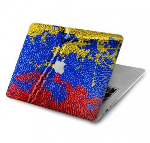 S3306 Colombie Drapeau de football graphique Millésime Etui Coque Housse pour MacBook Pro 14 M1-M5 A2442,A2779,A2992,A2918,A3112,A3185,A3401,A3434,A3112