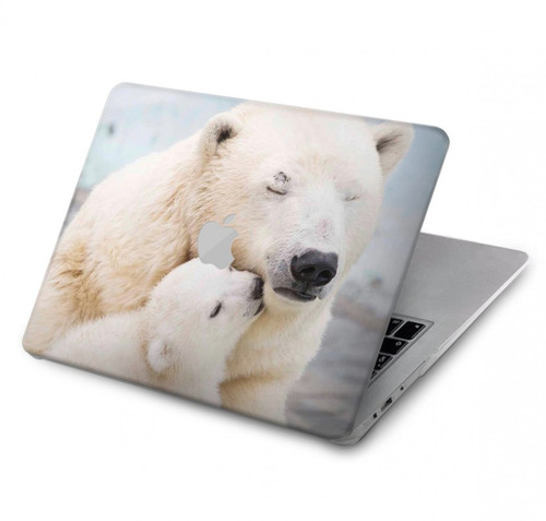 S3373 Famille d'ours polaire Etui Coque Housse pour MacBook Pro 14 M1,M2,M3 (2021,2023) - A2442, A2779, A2992, A2918