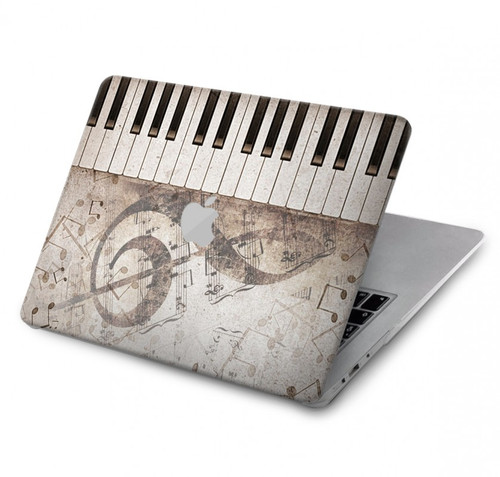 S3390 Note de musique Etui Coque Housse pour MacBook Pro 14 M1,M2,M3 (2021,2023) - A2442, A2779, A2992, A2918