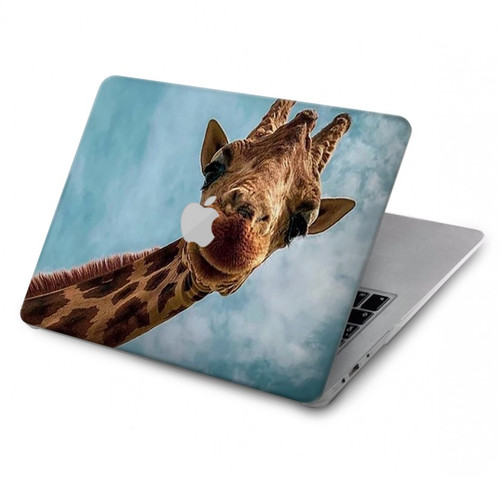 S3680 Girafe de sourire mignon Etui Coque Housse pour MacBook Pro 14 M1-M5 A2442,A2779,A2992,A2918,A3112,A3185,A3401,A3434,A3112