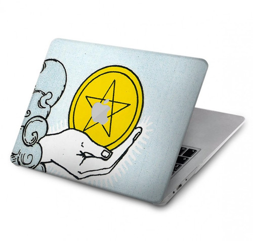S3722 Carte de tarot Pièces de l'As des Pentacles Etui Coque Housse pour MacBook Pro 14 M1-M5 A2442,A2779,A2992,A2918,A3112,A3185,A3401,A3434,A3112