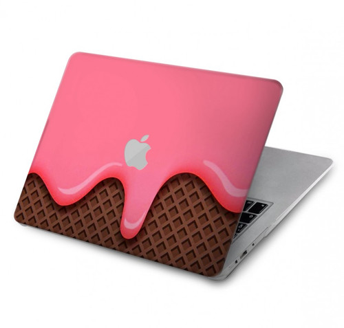S3754 Cornet de crème glacée à la fraise Etui Coque Housse pour MacBook Pro 14 M1-M5 A2442,A2779,A2992,A2918,A3112,A3185,A3401,A3434,A3112