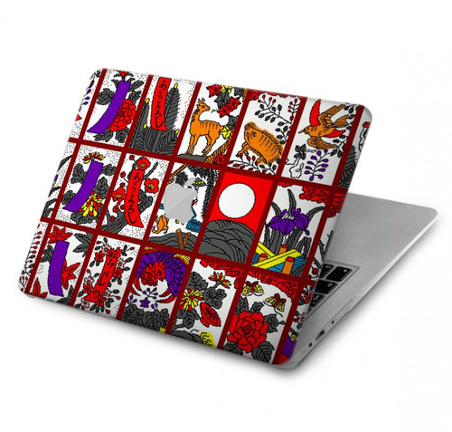 S1923 Hanafuda japonaise Carte de fleur Etui Coque Housse pour MacBook Pro 16 M1,M2 (2021,2023) - A2485, A2780