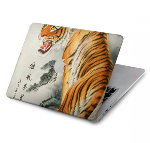 S1934 Peinture Tigre chinois Etui Coque Housse pour MacBook Pro 16 M1,M2,M3,M4 (2021,2024) - A3403, A3186, A2991, A2780, A2485