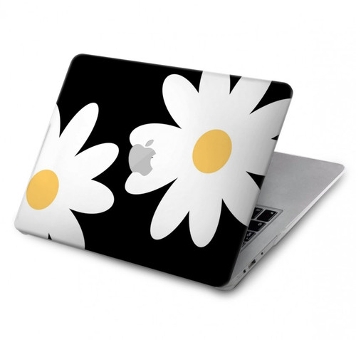 S2315 Fleurs de marguerite blanche Etui Coque Housse pour MacBook Pro 16 M1,M2 (2021,2023) - A2485, A2780