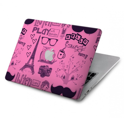 S2885 Paris Rose Etui Coque Housse pour MacBook Pro 16 M1,M2 (2021,2023) - A2485, A2780