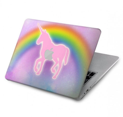 S3070 Arc en ciel pastel ciel Licorne Etui Coque Housse pour MacBook Pro 16 M1,M2 (2021,2023) - A2485, A2780