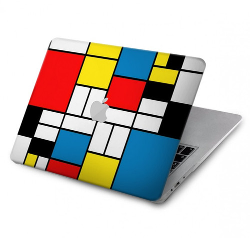 S3814 Composition de dessin au trait Piet Mondrian Etui Coque Housse pour MacBook Pro 16 M1,M2 (2021,2023) - A2485, A2780