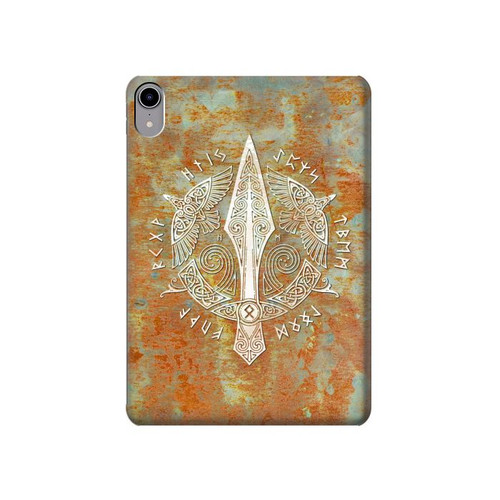 S3827 Lance Gungnir d'Odin Norse Viking Symbol Etui Coque Housse pour iPad mini 6, iPad mini (2021)