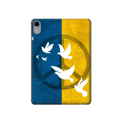 S3857 Colombe de la paix drapeau ukrainien Etui Coque Housse pour iPad mini 6, iPad mini (2021)