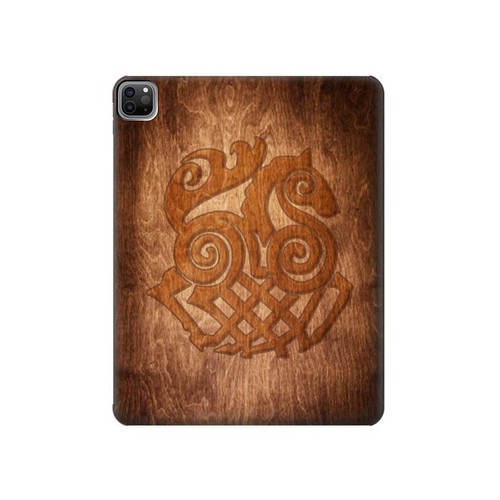 S3830 Odin Loki Sleipnir Mythologie nordique Asgard Etui Coque Housse pour iPad Pro 12.9 (2022,2021,2020,2018, 3rd, 4th, 5th, 6th)