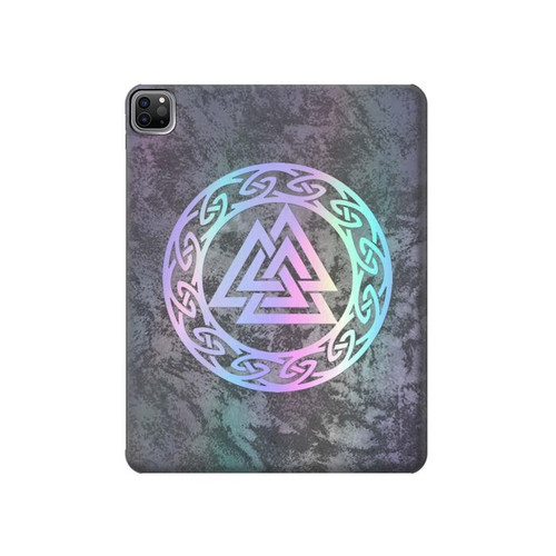 S3833 Valknut Odin Wotans Noeud Hrungnir Coeur Etui Coque Housse pour iPad Pro 12.9 (2022,2021,2020,2018, 3rd, 4th, 5th, 6th)