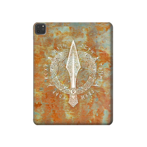 S3827 Lance Gungnir d'Odin Norse Viking Symbol Etui Coque Housse pour iPad Pro 11 (2021,2020,2018, 3rd, 2nd, 1st)