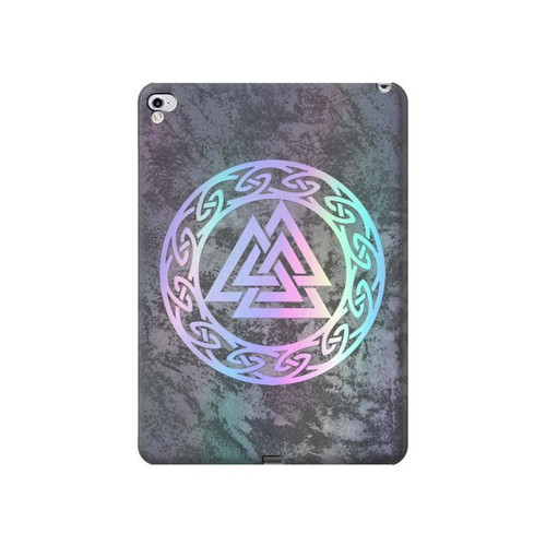 S3833 Valknut Odin Wotans Noeud Hrungnir Coeur Etui Coque Housse pour iPad Pro 12.9 (2015,2017)