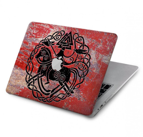 S3831 Symbole antique nordique viking Etui Coque Housse pour MacBook Air 13″ - A1369, A1466