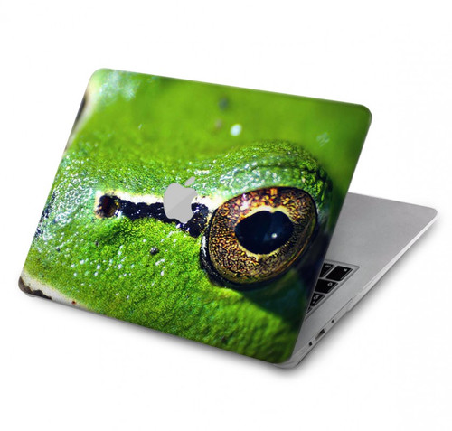 S3845 Grenouille verte Etui Coque Housse pour MacBook Air 13″ - A1369, A1466