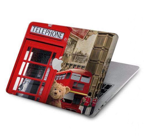 S3856 Vintage Londres Britannique Etui Coque Housse pour MacBook Air 13″ - A1369, A1466