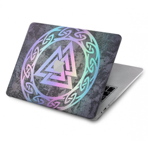 S3833 Valknut Odin Wotans Noeud Hrungnir Coeur Etui Coque Housse pour MacBook Air 13″ - A1932, A2179, A2337