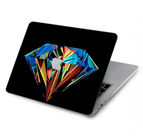 S3842 Diamant coloré abstrait Etui Coque Housse pour MacBook Air 13″ - A1932, A2179, A2337