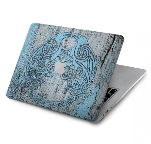 S3829 Huginn et Muninn Twin Ravens Norse Etui Coque Housse pour MacBook Pro 13″ - A1706, A1708, A1989, A2159, A2289, A2251, A2338