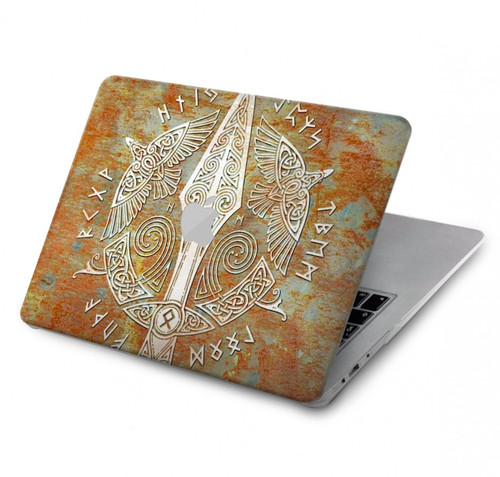 S3827 Lance Gungnir d'Odin Norse Viking Symbol Etui Coque Housse pour MacBook Pro 15″ - A1707, A1990