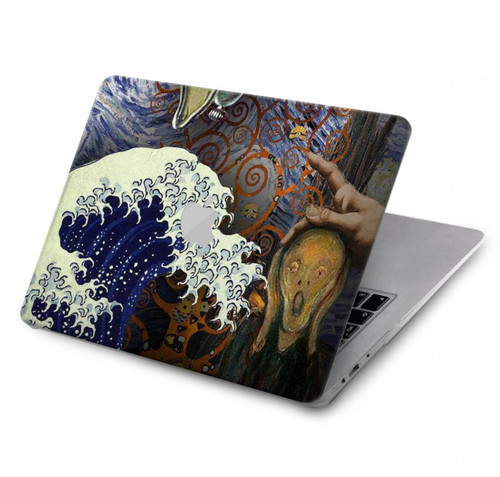 S3851 Monde de l'art Van Gogh Hokusai Da Vinci Etui Coque Housse pour MacBook Pro 16″ - A2141