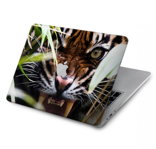 S3838 Tigre du Bengale qui aboie Etui Coque Housse pour MacBook Pro 14 M1,M2,M3 (2021,2023) - A2442, A2779, A2992, A2918