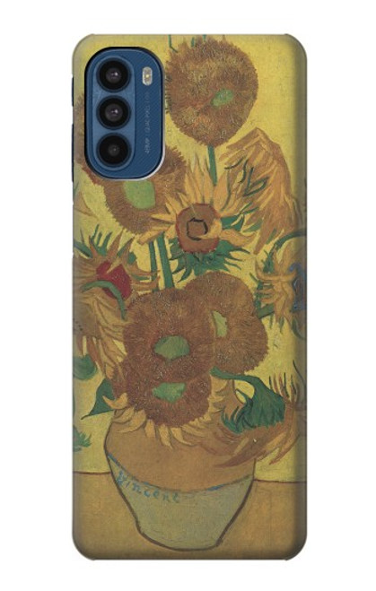 S0214 Van Gogh quinze tournesols Etui Coque Housse pour Motorola Moto G41