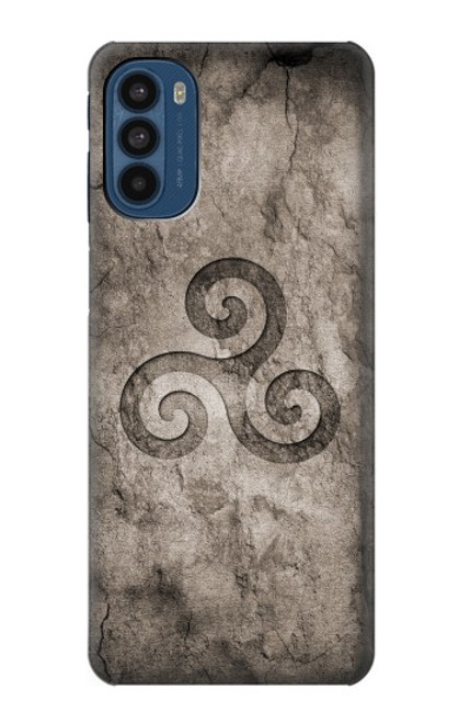 S2892 Symbole Triskele Texture de pierre Etui Coque Housse pour Motorola Moto G41