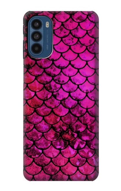 S3051 Rose Sirène écailles de poisson Etui Coque Housse pour Motorola Moto G41