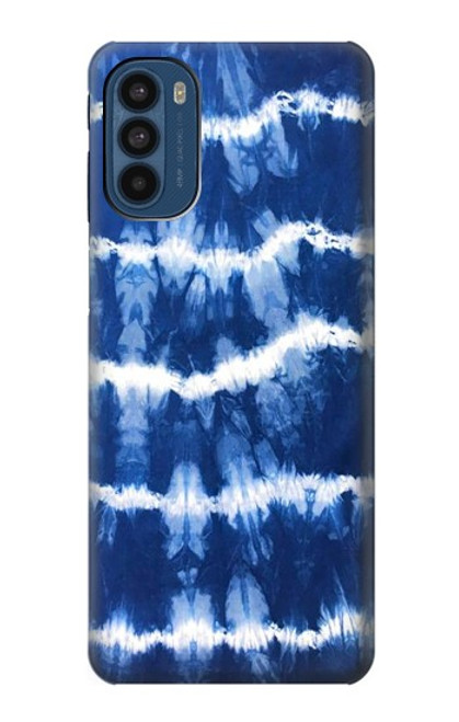 S3671 Tie Dye bleu Etui Coque Housse pour Motorola Moto G41