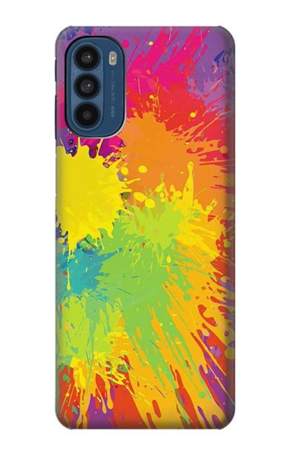 S3675 Tâche de couleur Etui Coque Housse pour Motorola Moto G41