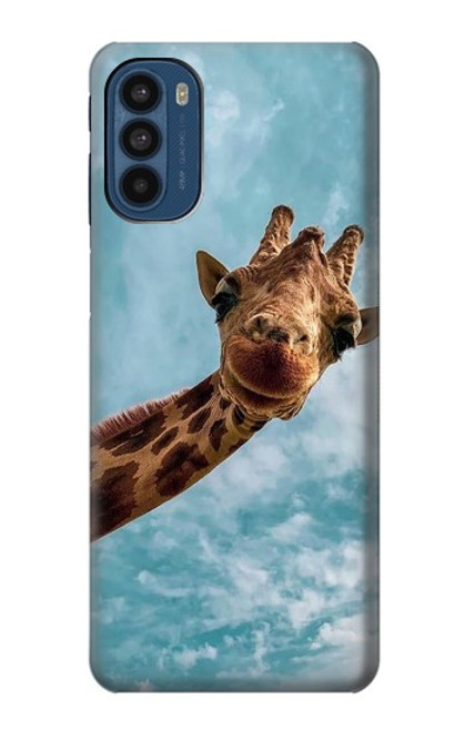 S3680 Girafe de sourire mignon Etui Coque Housse pour Motorola Moto G41
