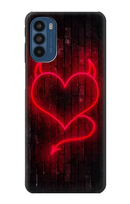 S3682 Cœur du diable Etui Coque Housse pour Motorola Moto G41