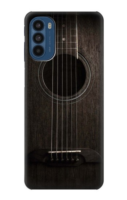S3834 Guitare noire Old Woods Etui Coque Housse pour Motorola Moto G41
