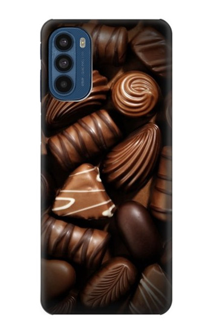 S3840 Amateurs de chocolat au lait au chocolat noir Etui Coque Housse pour Motorola Moto G41