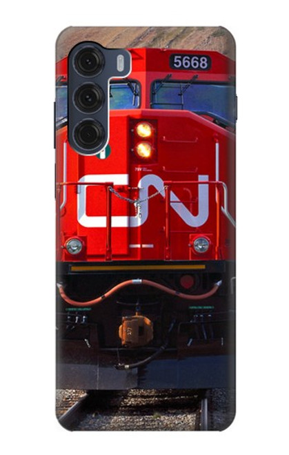 S2774 Train Canada Nationale des chemins de fer Etui Coque Housse pour Motorola Moto G200 5G