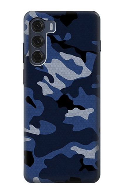 S2959 Marine Bleu Camo camouflage Etui Coque Housse pour Motorola Moto G200 5G