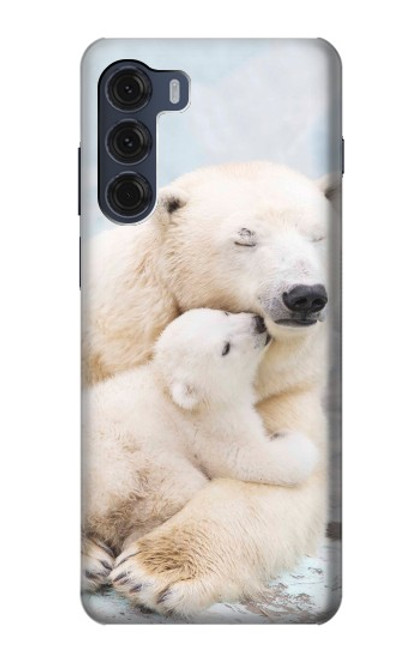 S3373 Famille d'ours polaire Etui Coque Housse pour Motorola Moto G200 5G