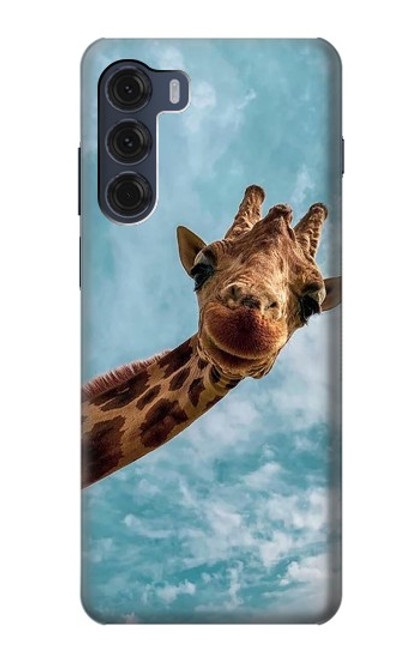 S3680 Girafe de sourire mignon Etui Coque Housse pour Motorola Moto G200 5G
